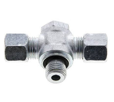 10L & M14x1.5 Racor en T giratorio de acero zincado con rosca macho 315 bar NBR ISO 8434-1