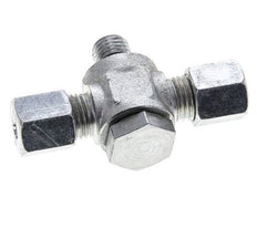6S & M12x1,5 Racor giratorio en T de acero zincado con rosca macho 400 bar NBR ISO 8434-1