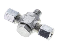 6S & M12x1,5 Racor giratorio en T de acero zincado con rosca macho 400 bar NBR ISO 8434-1