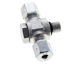 6S & M12x1,5 Racor giratorio en T de acero zincado con rosca macho 400 bar NBR ISO 8434-1