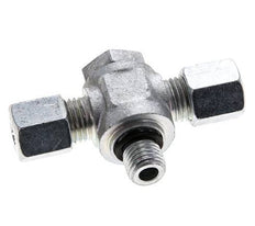 6S & M12x1,5 Racor giratorio en T de acero zincado con rosca macho 400 bar NBR ISO 8434-1