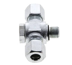 10L & G1/4'' Racor giratorio en T de acero zincado con rosca macho 315 bar NBR ISO 8434-1