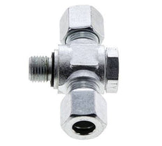 10L & G1/4'' Racor giratorio en T de acero zincado con rosca macho 315 bar NBR ISO 8434-1