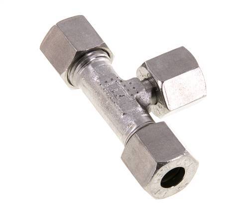 Racor de corte en T de acero inoxidable de 8L con rótula 315 bar ajustable ISO 8434-1