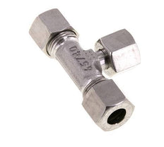 Racor de corte en T de acero inoxidable 10L con rótula 315 bar ajustable ISO 8434-1