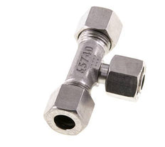 Racor de corte en T de acero inoxidable 10L con rótula 315 bar ajustable ISO 8434-1