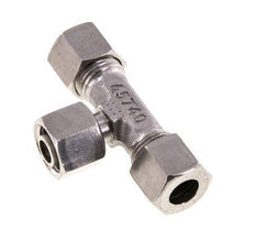 Racor de corte en T de acero inoxidable 10L con rótula 315 bar ajustable ISO 8434-1
