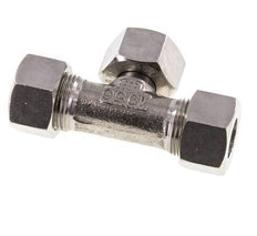 Racor de corte en T de acero inoxidable de 15L con barra giratoria 315 ajustable ISO 8434-1