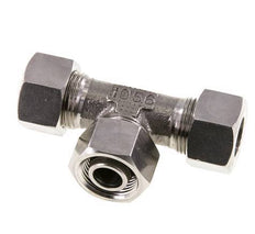 Racor de corte en T de acero inoxidable de 15L con barra giratoria 315 ajustable ISO 8434-1