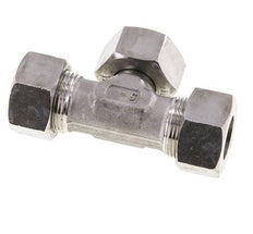 Racor de corte en T de acero inoxidable 18L con rótula 315 bar ajustable ISO 8434-1