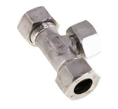 Racor de corte en T de acero inoxidable 18L con rótula 315 bar ajustable ISO 8434-1