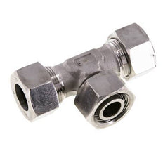 Racor de corte en T de acero inoxidable 18L con rótula 315 bar ajustable ISO 8434-1