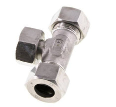 Racor de corte en T de acero inoxidable 18L con rótula 315 bar ajustable ISO 8434-1