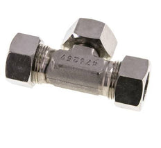 Accesorio de corte en T de acero inoxidable 22L con rótula 160 bar ajustable ISO 8434-1