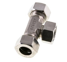 Accesorio de corte en T de acero inoxidable 22L con rótula 160 bar ajustable ISO 8434-1