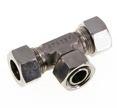 Accesorio de corte en T de acero inoxidable 22L con rótula 160 bar ajustable ISO 8434-1
