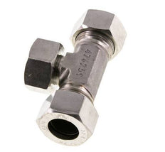 Accesorio de corte en T de acero inoxidable 22L con rótula 160 bar ajustable ISO 8434-1