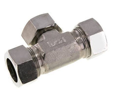 Accesorio de corte en T de acero inoxidable 28L con rótula 160 bar ajustable ISO 8434-1
