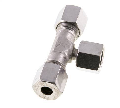 Accesorio de corte en T de acero inoxidable 8S con rótula 630 bar ajustable ISO 8434-1