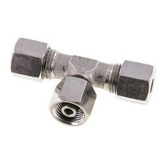 Accesorio de corte en T de acero inoxidable 8S con rótula 630 bar ajustable ISO 8434-1