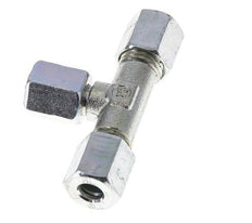 Racor en T de acero cincado 6L con pivote 315 bar NBR ajustable ISO 8434-1