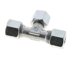 Racor en T de acero cincado 10L con pivote 315 bar NBR ajustable ISO 8434-1