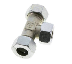 Racor en T de acero 18L zincado con rótula 315 bar NBR ajustable ISO 8434-1