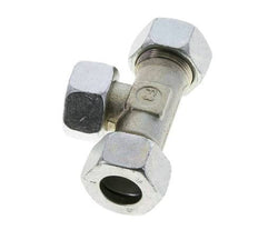 Racor en T de acero 18L zincado con rótula 315 bar NBR ajustable ISO 8434-1