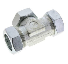 42L Racor en T de acero zincado con rótula 160 bar NBR ajustable ISO 8434-1