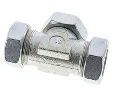 42L Racor en T de acero zincado con rótula 160 bar NBR ajustable ISO 8434-1