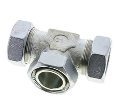 42L Racor en T de acero zincado con rótula 160 bar NBR ajustable ISO 8434-1