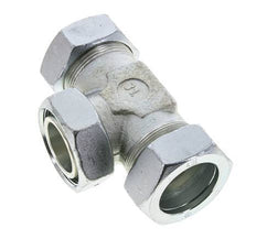 42L Racor en T de acero zincado con rótula 160 bar NBR ajustable ISO 8434-1