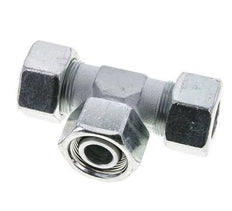 25S Racor en T de acero zincado con rótula 400 bar NBR ajustable ISO 8434-1
