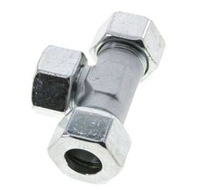 25S Racor en T de acero zincado con rótula 400 bar NBR ajustable ISO 8434-1