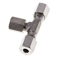 Accesorio de corte en T de acero inoxidable 6L con rótula 315 bar FKM ajustable ISO 8434-1