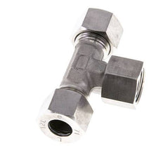 Accesorio de corte en T de acero inoxidable 12L con rótula 315 bar FKM ajustable ISO 8434-1