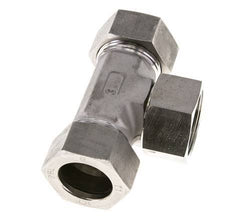 Accesorio de corte en T de acero inoxidable 28L con rótula 160 bar FKM ajustable ISO 8434-1