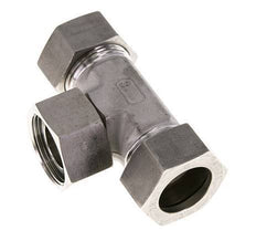 Accesorio de corte en T de acero inoxidable 28L con rótula 160 bar FKM ajustable ISO 8434-1