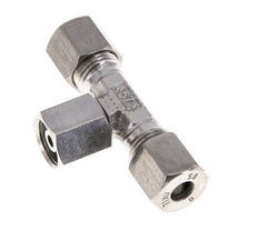 Accesorio de corte en T de acero inoxidable 8S con rótula 630 bar FKM ajustable ISO 8434-1