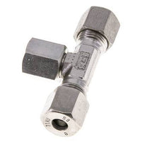 Accesorio de corte en T de acero inoxidable 8S con rótula 630 bar FKM ajustable ISO 8434-1