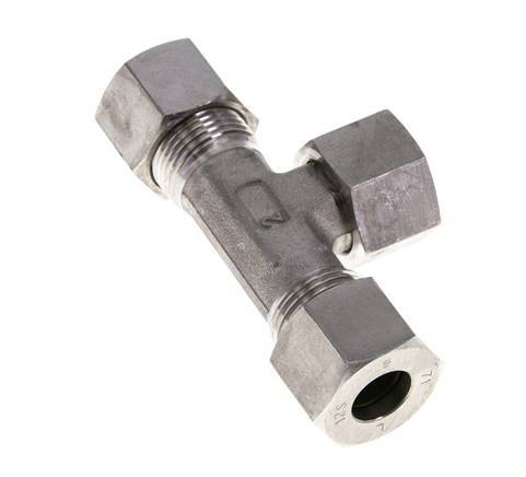 Accesorio de corte en T de acero inoxidable 12S con rótula 630 bar FKM ajustable ISO 8434-1