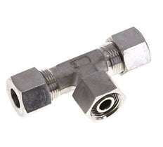 Accesorio de corte en T de acero inoxidable 12S con rótula 630 bar FKM ajustable ISO 8434-1