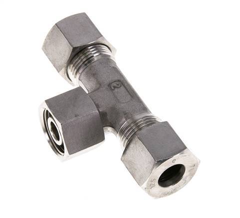 Accesorio de corte en T de acero inoxidable 12S con rótula 630 bar FKM ajustable ISO 8434-1