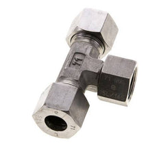 Accesorio de corte en T de acero inoxidable 14S con rótula 630 bar FKM ajustable ISO 8434-1