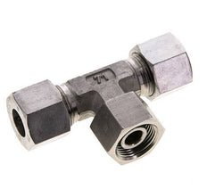 Accesorio de corte en T de acero inoxidable 14S con rótula 630 bar FKM ajustable ISO 8434-1