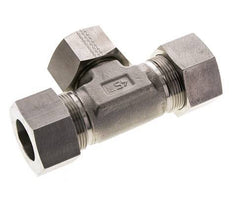 Racor en T de acero inoxidable 30S con rótula 400 bar FKM ajustable ISO 8434-1
