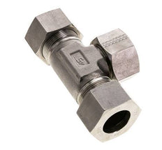 Racor en T de acero inoxidable 30S con rótula 400 bar FKM ajustable ISO 8434-1