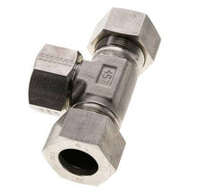 Racor en T de acero inoxidable 30S con rótula 400 bar FKM ajustable ISO 8434-1