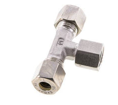 Accesorio de compresión en T de acero inoxidable 8L con rótula 315 bar FKM ajustable ISO 8434-1
