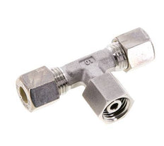 Accesorio de compresión en T de acero inoxidable 8L con rótula 315 bar FKM ajustable ISO 8434-1